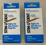 2 Natural Dentist Stim-u-dent Thin Plaque Removers Mint 160 Ea, Pack. Fixed Price $24.97.