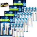 Replacement Brush Heads Compatible With Oral B- Double Clean Design, Pack Of 16. Fixed Price $22.74.