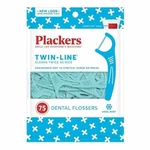 2 Pack Of 75 Each Twin-line Flosser Plackers Dental Picks Cool Mint 150 Ct. Fixed Price $24.99.