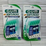 Gum Soft Picks Advanced On The Go Case 60 Each Floss Lot 2. Fixed Price $14.99.