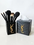 Inspired By Saint Laurent Ysl Brush Holder And Square Tissue Box Organizer. Fixed Price $29.46.