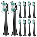 Elyhead Replacement Toothbrush Heads Compatible 10 Count (pack Of 1), Black. Fixed Price $17.96.