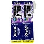 2 Packs Oral-b Pro-flex Charcoal Infused Toothbrushes Soft Blue Green Black. Fixed Price $29.99.