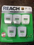 Reach Mint Waxed Floss 5 Count 100 Yards. Fixed Price $17.95.