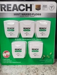 Reach Mint Waxed Dental Floss Pack 500 Yards Total 100 Yd. Fixed Price $15.99.