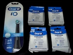Oral-b Io Replacement Brush Heads Black 4 Pack Genuine + Threader Floss Lot Of. Fixed Price $29.99.