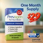 Prevagen 10MG Memory & Focus Capsules, 30 Ct. Fixed Price $29.00.