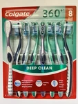 Colgate 360 Whole Mouth Deep Clean Manual Toothbrush Adult Soft 8PK. Fixed Price $22.80.