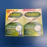 Polident 3-MINUTE Triple Mint Antibacterial Denture Cleanser 240 Twin Pack. Fixed Price $20.00.