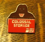 Colossal Storage Lapel Pin - Vintage Gorilla Dei Moving Storing Guerilla. Fixed Price $19.99.