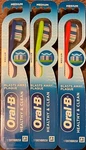 3 Pack Oral-b Healthy & Clean Toothbrush Medium Bristles 1 Blue Green Red. Fixed Price $11.95.