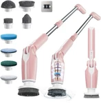 Electric Spin Scrubber, Shower With Long Handle & 8 Replaceable Heads,. Fixed Price $29.99.