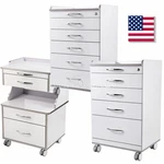 Dental Ergonomic Mobile Cabinet Utility Trolley 3 /4/5 Drawers Medical Office. Fixed Price $369.59.