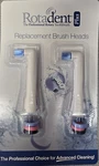 Rotadent Plus Hollow Tip Flat Replacement Brush Head, New, Model Only 2PK. Fixed Price $13.50.