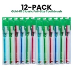 12-PACK Gum 411 Classic Full-size Toothbrush Soft Bristles Gentle Cleaning. Fixed Price $27.89.