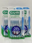 (3 Pack) Gum 3614FC Proxabrush Go-betweens Interdental Brushes Wide, 10 Each. Fixed Price $19.99.