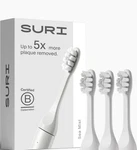Suri Recyclable Plant-based, Electric Toothbrush Heads Built-in Tongue Scraper. Fixed Price $24.99.