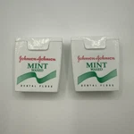 Set Of 2 Johnson Mint Waxed Dental Floss 1800 Inch 50 Yard 1991. Fixed Price $10.00.