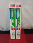 2 Butler Gum #308 End Tuft Tapered Toothbrushes Translucent Vintage Sealed. Fixed Price $17.99.