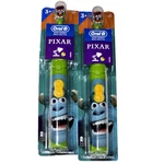 2 Pack Oral-b Pixar Monsters Kids Electric Battery Toothbrush Green Blue. Fixed Price $25.99.
