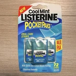 Listerine Cool Mint Pocketpaks Breath Strips, 3-PACK, 72 Count. Fixed Price $20.00.