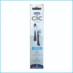 Oral Clic Replacement Brush Heads 2 Ct In 1 Box, Ultimate Clean, Blackwhite. Fixed Price $7.77.