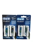 2 Pack Braun Oral-b Flexisoft Replacement Toothbrush Heads Refills Eb 17-4. Fixed Price $19.99.