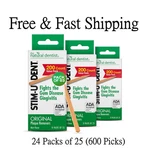 Stim-u-dent Plaque Removers 24 Packs Of 25 Picks/pack 600. Fixed Price $17.86.