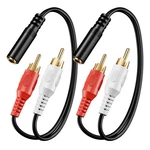 Vce 3.5MM Female To 2 Rca Splitter Stereo '8 Inches' , Multicolored. Fixed Price $9.11.