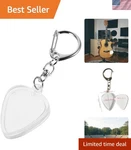 Stylish Clear Guitar Pick Holder Keychain Lightweight & Travel-friendly. Fixed Price $7.19.