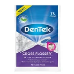 Dentek Cross Flosser Picks, X-shaped Hugs Teeth, 75 Count. Fixed Price $21.26.