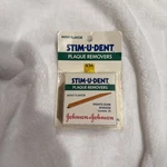 Vtg Johnson & Stim-u-dent Plaque Removers Wooden 4 Packs Of 25 Sealed. Fixed Price $18.50.