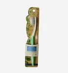 Ecofam Soft Toothbrush Dual Action Antimicrobial Flossing Bristles, Adult Green. Fixed Price $7.50.