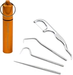 Portable Toothpicks Pocket Set, Dental Picks, Reusable Flosser, Travel. Fixed Price $10.86.