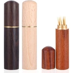 Pocket Toothpick Holder Set Of 3 Mini Wooden Cases Portable Purse. Fixed Price $7.22.