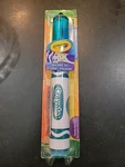 2011 Crayola Gum Blue Toothbrush Sort W/ Stickers + Travel Cap New In Package. Fixed Price $18.00.