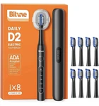 Bitvae Daily D2 Sonic Electric Toothbrush, 8 Heads, Travel Case, Black. Fixed Price $19.50.