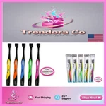 Activated Charcoal Toothbrush Set - 5 Soft Bristles + 1 Floss For Fresh Breath. Fixed Price $23.99.