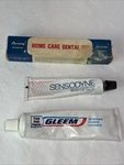 1960 1970 Toothpaste Lot Gleem Fluoride Sensodyne Py-co-pay Vtg. Fixed Price $23.99.