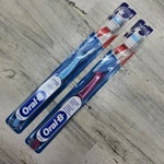 Oral Soft Full Toothbrush Indicator Straight Bristles Pink + Light Blue. Fixed Price $14.99.