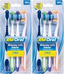 Rm Oral Whitening Cavity Defense Soft Toothbrushes, 4 Count Twin Pack. Fixed Price $31.99.