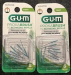 (2X) Gum Proxabrush Go-betweens Interdental Refills Bridges Implants 8CT. Fixed Price $24.99.