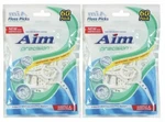 New ! 2 X 60 Counts Aim Precision Floss Picks Shred Resistant Angled. Fixed Price $9.95.