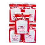 Vintage Unwaxed, Unflavored Dental Floss, 100 Yd, Brand New, Lot Of 5, 1980S. Fixed Price $70.00.