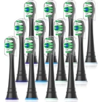 Replacement Toothbrush Heads Compatible With Count (pack Of 12), Black. Fixed Price $18.99.