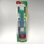 Pack 2X Gum Sunstar Super Tip Toothbrush And Travel Caps, 460 Soft Bristles. Fixed Price $14.98.