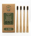 Naturbrush Bamboo And Horsehair Bristle Toothbrush (4 Pack) - 100% Plastic Free. Fixed Price $27.99.