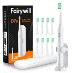Fairywill Sonic Usb Electric Toothbrush W/ 5 Mode Timer 8 Head Travel Case. Fixed Price $16.99.