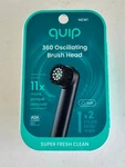 Quip 360 Oscillating Electric Soft Black 2 Toothbrush Compact Heads Refill New. Fixed Price $7.59.