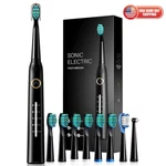 Sonic Electric Toothbrush Adults & Kid Rechargeable 8 Heads 5 Smart Mode. Fixed Price $17.99.